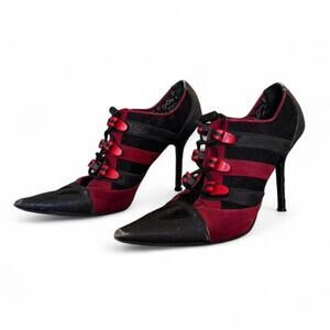 Y2K Casadei black and red sneaker heels Sz. 5